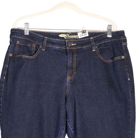 Old Navy Jeans Womens Size 16 36 x 30 Dark Wash Blue Bootcut The Dreamer - Picture 2 of 9
